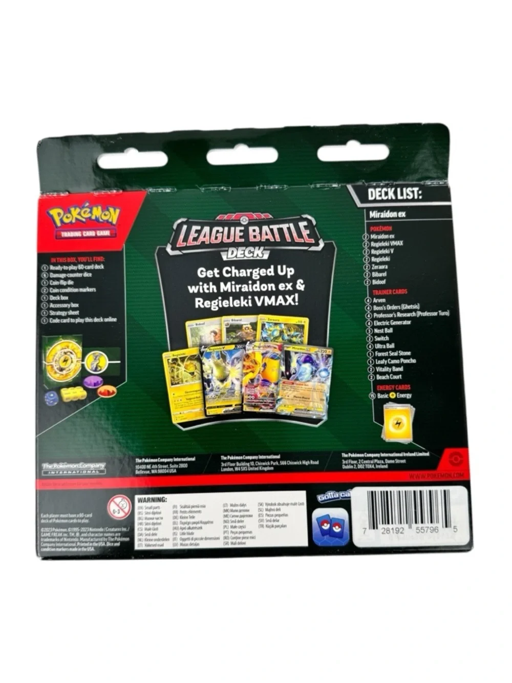 Pokémon TCG Miraidon ex League Battle Deck Sealed – Scarlet & Violet Collectible